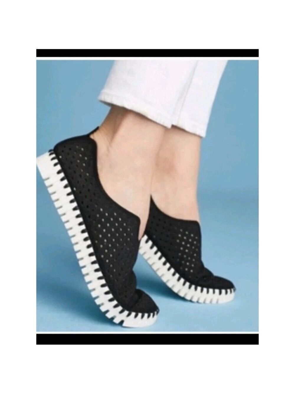 Ilse Jacobsen Hornbæk Tulip 139 Navy Laser Cut Perforated Sneakers Sz(40) US 9.5